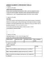 Konspekts 'Ķīmisko elementu periodiskā tabula', 1.