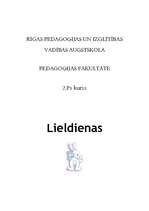 Konspekts 'Lieldienas', 1.