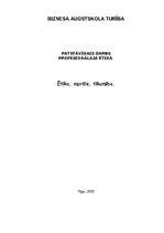 Referāts 'Ētika, morāle, tikumība', 1.