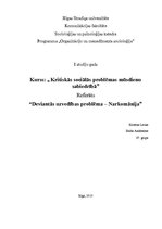 Referāts 'Deviantās uzvedības problēma - narkomānija', 1.