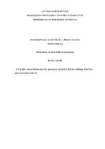 Referāts 'Trīs, četrus gadus vecu bērnu sociālo prasmju attīstība dabas zinātņu mācību pro', 1.