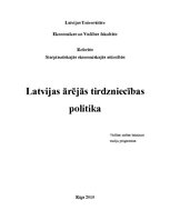 Referāts 'Latvijas ārējās tirdzniecības politika', 1.