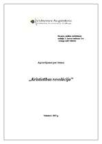 Referāts 'Kristietības revolūcija', 1.