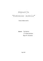 Referāts 'Aspazijas dzejoļu krājuma "Dvēseles krēsla" analīze', 1.
