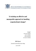 Referāts 'Is Training an Effective and Manageable Approach to Handling Organizational Chan', 1.