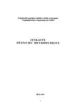 Referāts 'Pētījumu metodoloģija', 1.