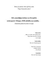 Referāts 'SiO2 nanodaļiņu ietekme uz Drosophila melanogaster (Meigen, 1830) attīstību un m', 1.