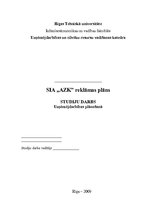 Referāts 'SIA "AZK" reklāmas plāns', 1.