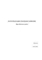 Referāts 'Patstāvīgais darbs stratēģiskajā vadībzinībā - Rīgas Brīvostas analīze', 1.