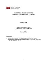 Konspekts 'Latvijas žurnālistika okupāciju laikā no 1940. līdz1990.gadam. Radio. Televīzija', 1.