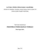 Konspekts 'Personības teorijas', 1.