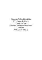 Konspekts 'I.Ziedonis - krājums "Taureņu uzbrukums"', 1.