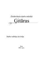Referāts 'Ģitāras', 1.