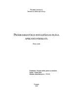 Referāts 'Instalēšanas plāna apskates pārskats LVS 74:1996', 9.