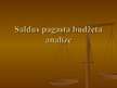 Prezentācija 'Saldus pagasta budžeta analīze', 1.