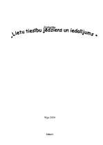 Referāts 'Lietu tiesību jēdziens un iedalījums', 1.