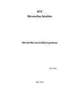 Referāts 'Būvniecības nacionālā programma', 1.