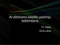 Prezentācija 'Ar dzimumu saistīto pazīmju iedzimšana', 1.