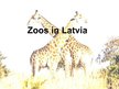 Prezentācija 'Zoos in Latvia', 1.