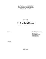 Referāts 'SIA dibināšana', 1.