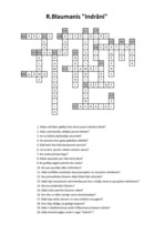 Konspekts 'R.Blaumanis "Indrāni". Krustvārdu mīkla', 1.