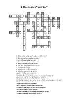 Konspekts 'R.Blaumanis "Indrāni". Krustvārdu mīkla', 2.
