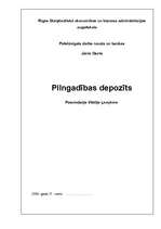 Referāts 'Pilngadības depozīts', 1.