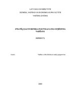 Referāts 'Stratēģijas un biznesa politikas loma uzņēmuma vadīšanā', 1.
