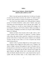 Eseja 'Hanss Georgs Gadamers "Skaistā aktualitāte, māksla kā spēle, simbols un svētki"', 1.