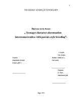 Diplomdarbs 'Pusaudža rakstura akcentuācijas saistība ar vecāku attiecību stilu', 3.