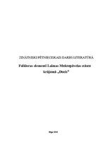 Referāts 'Folkloras elementi Laimas Muktupāvelas stāstu krājumā "Ducis"', 1.