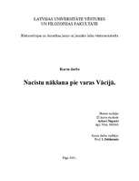 Referāts 'Nacistu nākšana pie varas Vācijā', 1.