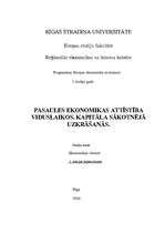 Konspekts 'Pasaules ekonomikas attīstība viduslaikos. Kapitāla sākotnējā uzkrāšanās', 1.