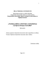 Diplomdarbs 'Nodokļu politikas efektivitātes nodrošināšana Latvijā un Eiropas Savienībā', 1.