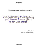 Referāts 'Celulozes rūpnīcascelšana Latvijā - par un pret', 1.