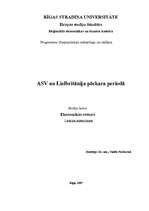 Konspekts 'ASV un Lielbritānija pēckara periodā', 1.