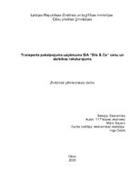 Referāts 'Transporta pakalpojuma uzņēmuma SIA "Sils & Co" cenu un darbības raksturojums', 1.