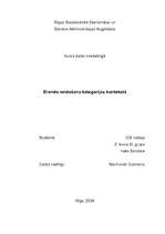 Referāts 'Brenda veidošana kategorijas kontekstā', 1.