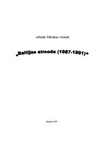 Referāts 'Baltijas atmoda (1987.-1991.)', 1.