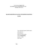 Diplomdarbs 'Skaistumkopšanas salona izveidošanas biznesa plāns', 1.