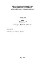 Eseja 'Viljams Šekspīrs "Makbets", "Hamlets"', 1.