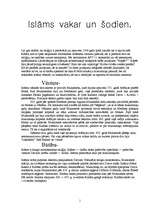 Referāts 'Islāms vakar un šodien', 1.