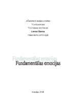 Referāts 'Fundamentālas emocijas', 1.