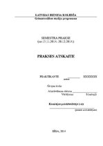 Prakses atskaite 'Prakses atskaite grāmatvedībā', 1.