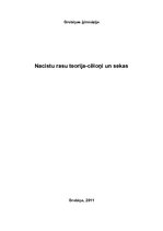 Referāts 'Nacistu rasu teorija - cēloņi un sekas', 1.