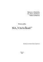 Biznesa plāns 'SIA "Varavīksne"', 1.