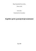 Referāts 'Uzņēmuma kapitāla aprites process', 1.