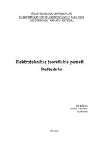 Referāts 'Elektrotehnikas teorētiskie materiāli', 1.