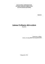 Referāts 'Antona Gribusta dzīvesstāsts', 1.