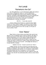 Konspekts 'Ievērojamākie kori Latvijā un skaņdarbu pārdomas', 1.